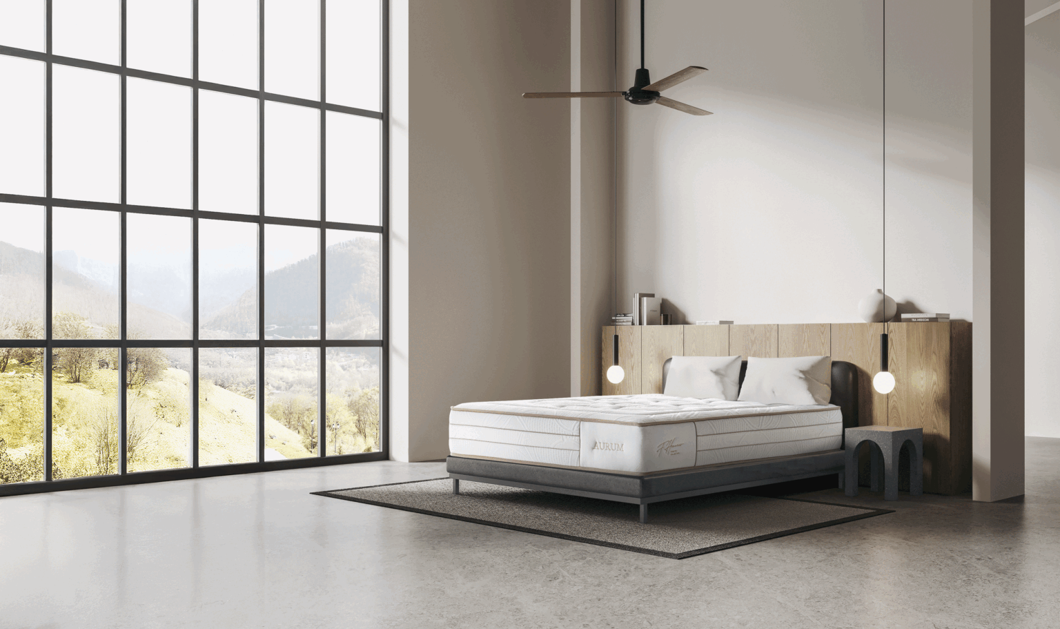 Dormitorio con colchón Bilox Birmingham